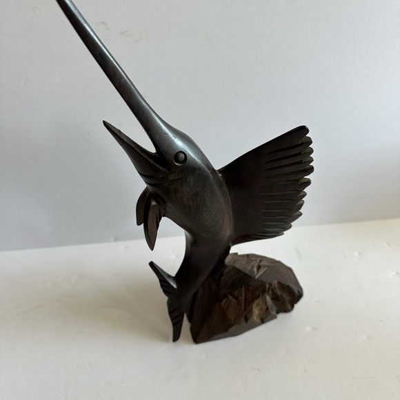 Other - Vintage 12" Sword Fish Sailfish Large Ironwood Statue Sculpture